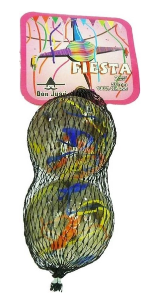 2 Fiesta knikkers 50mm 4054