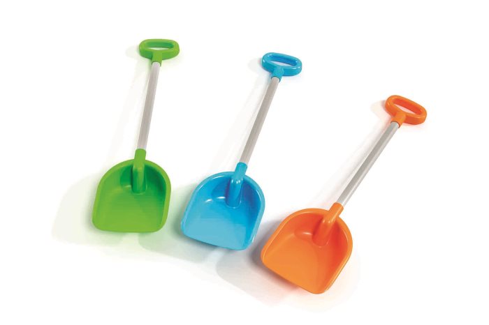 Schep kunststof met alu. steel 69cm 1124