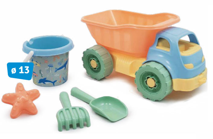 Kiepauto pastel met inhoud 1446