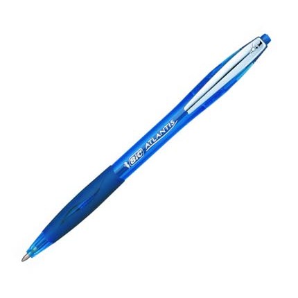 12 bic atlantis soft blauw schrijvend