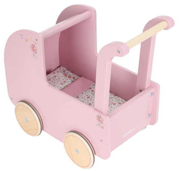 Little D. poppenwagen met textiel LD2519