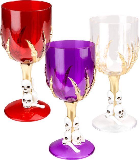 Kelk Skull Claw kunststof 3 ass. 74486