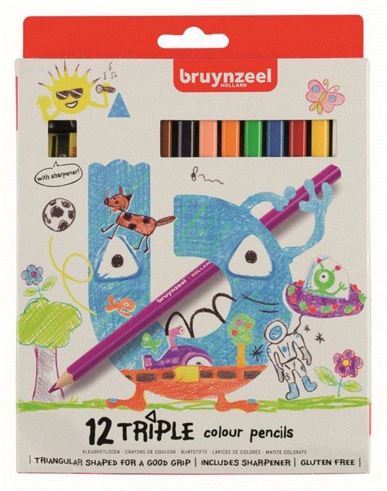 Bruynzeel 12 triple kleurpotloden