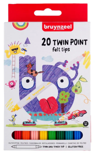Bruynz. 20 twinpoint viltstiften 6012502