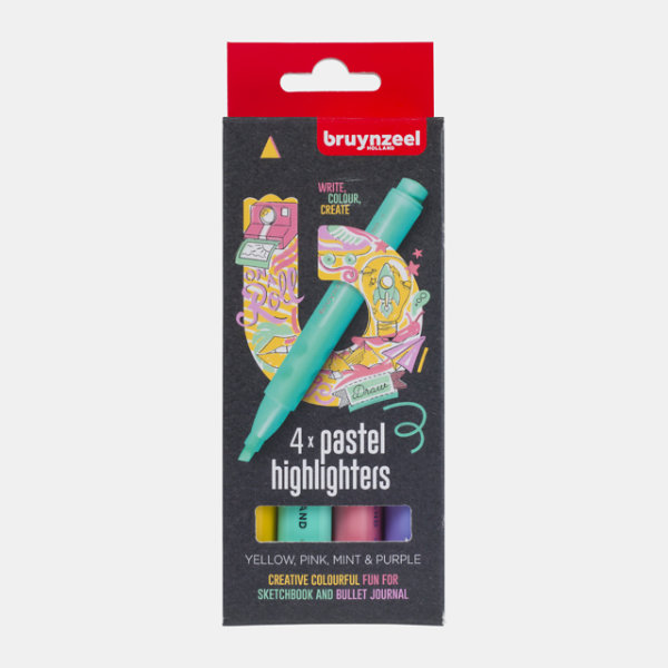 Bruynzeel 4 highlighters pastel 60283104