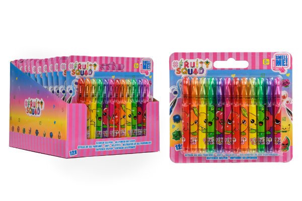 Fruitysquad 12 mini gelpennen FS60385