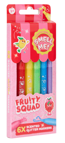 Fruitysquad glitter 6 geurstift FS253023