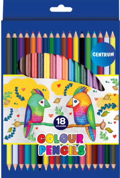 18 Kleurpotloden 17,7cm centrum 80170