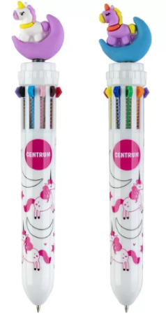 24 balpennen 10 kleuren unicorn 80260