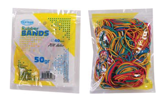 Elastiekjes 40mm gekleurd 50 gram 80266