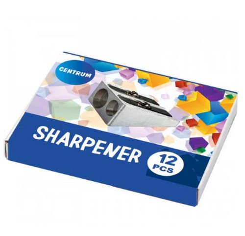 12 Potloodslijpers dubbel metaal 80339