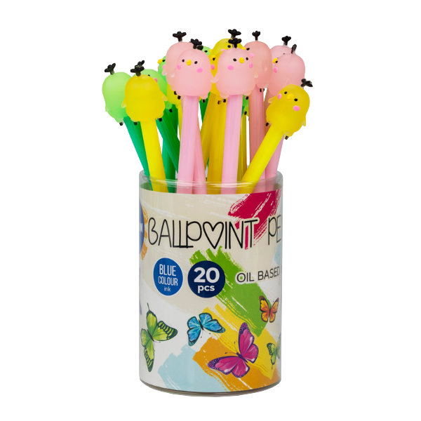 20 ballpen Kip in display 89664