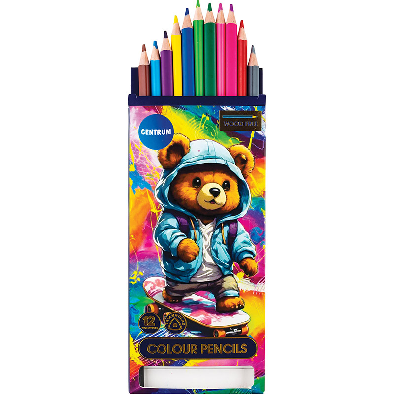 12 kleurpotloden houtvrij 177mm 86152