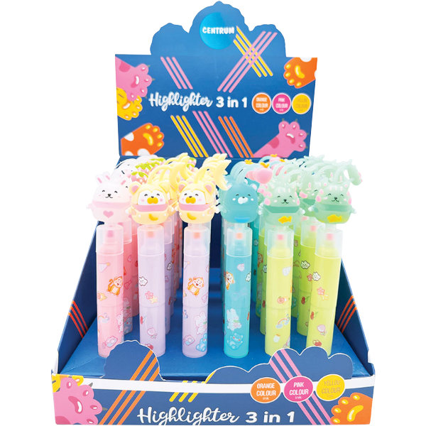 36 highlighters 3 in 1 in display 89993