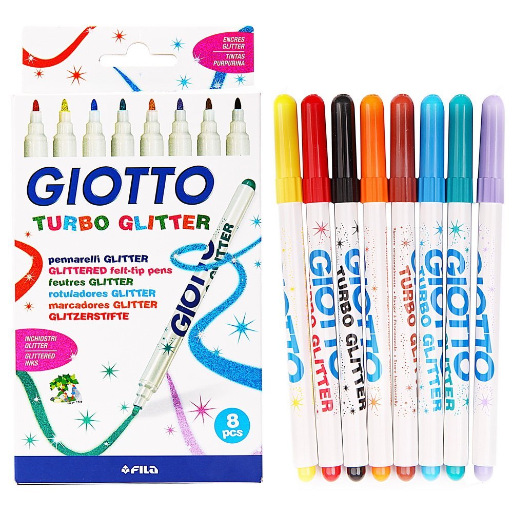 8 giotto turbo glitter viltstift 425800