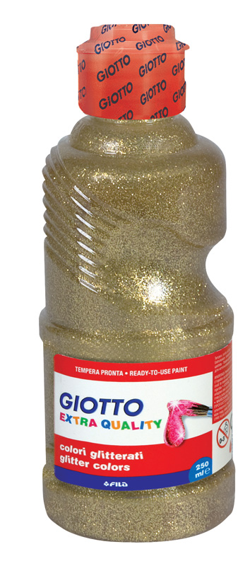 Plakkaatverf 250ml giotto glitter goud