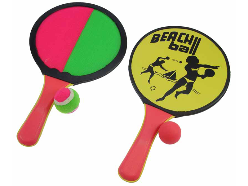 Beachball set hout 2 in 1  04207