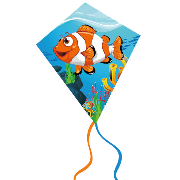 Diamant vlieger Clownvis 60x70 cm 02274