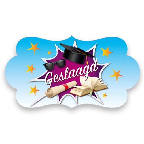 Feestbord Geslaagd 42x22 cm. 14101