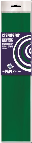 10 vel crepe papier kerstgroen 100545