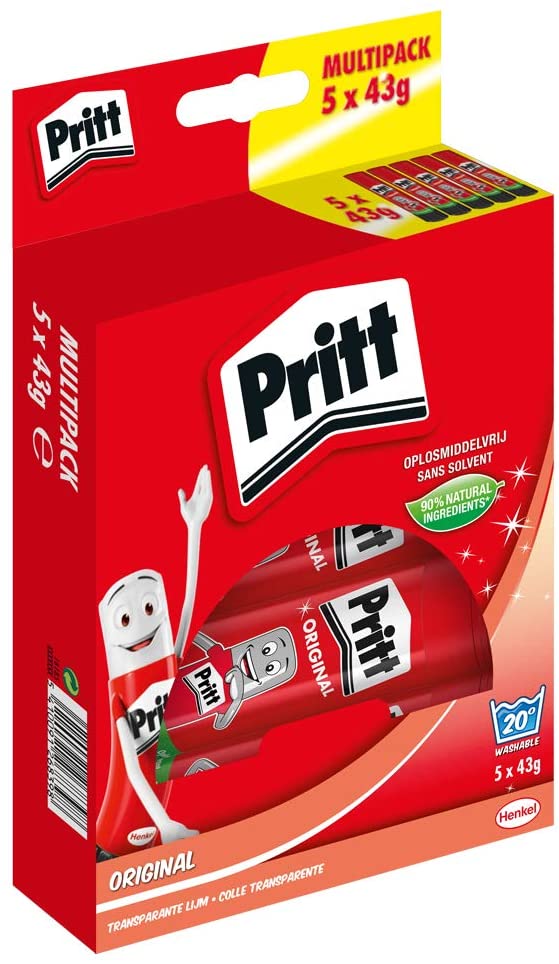 5 Pritt stick 43 gram in verp.