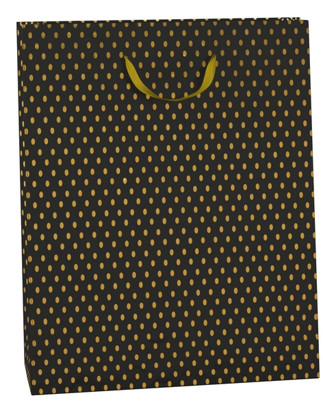 Papieren cadeau tas L Premium bl-gd