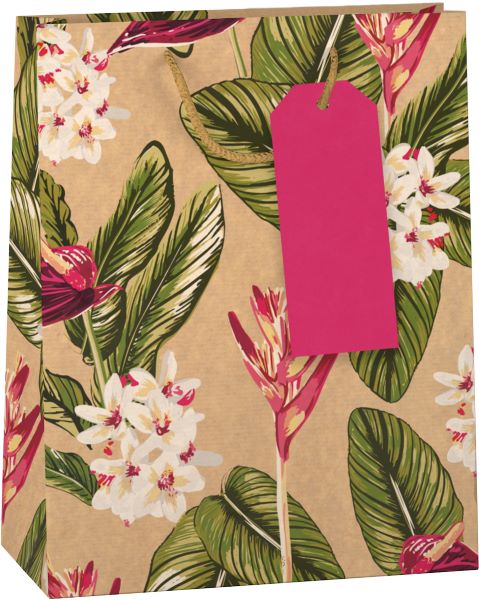 Papieren cadeau tas L Bright Kraft