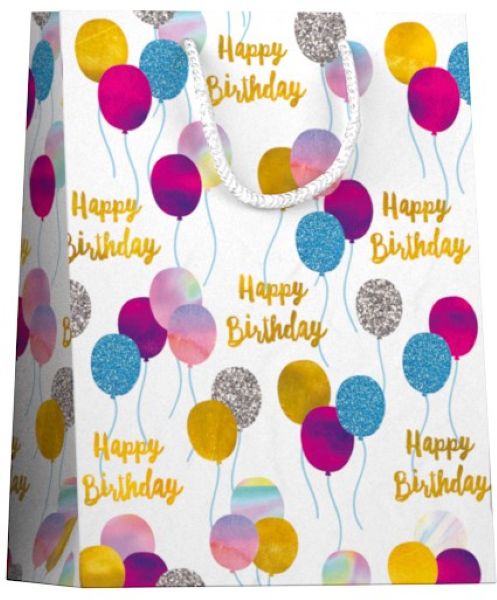 Papieren cadeau tas M Balloons