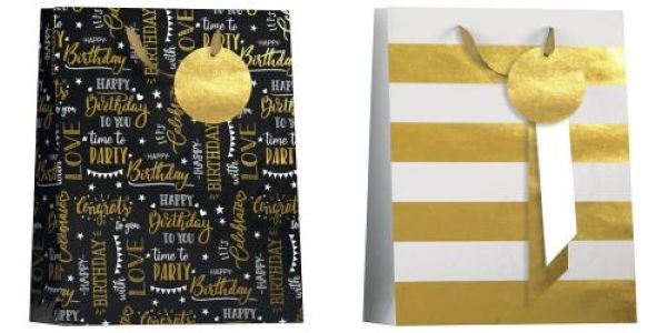 Papieren cadeau tas L Party Chique 2 ass