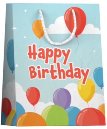 Papieren cadeau tas M Party