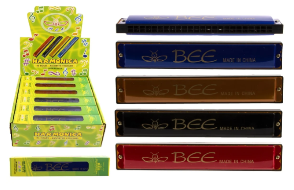 Mondharmonica 18 cm. 4 ass. 4392