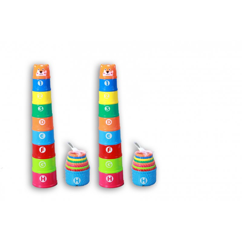 Stapelbekers 9 delig in net 8536