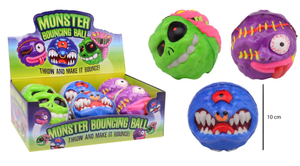6 Stuiterende monsters 10 cm. 24568