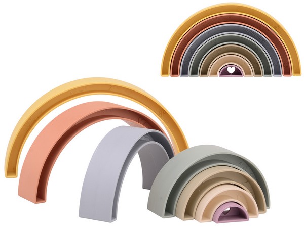 Happy w.bio plast.stapelregenboog 22289