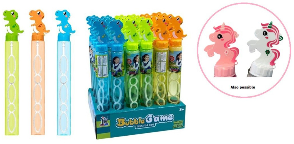 24 Bellenblaas Eenhoorn+Dino 118ml 29713