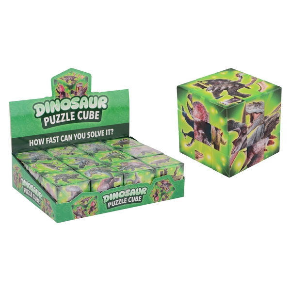 12 Dinosaurus draai puzzel kubus 24495