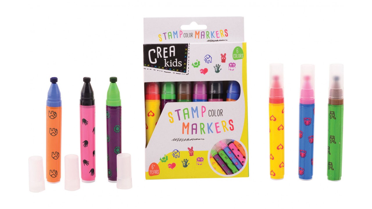 Crea kids set a 6 stempel markers 28310