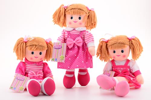 Baby rose 40 cm zachte pop meisje 27665