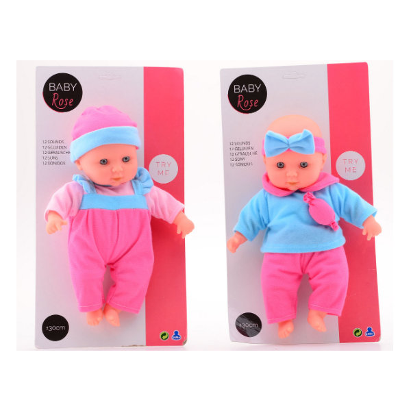 Baby rose pop  +/- 30 cm. 27443