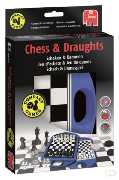 Jumbo travel Dam/schaakspel  12763
