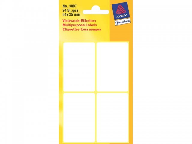 Zweckform 3087: Kantooretiketten 24 St.