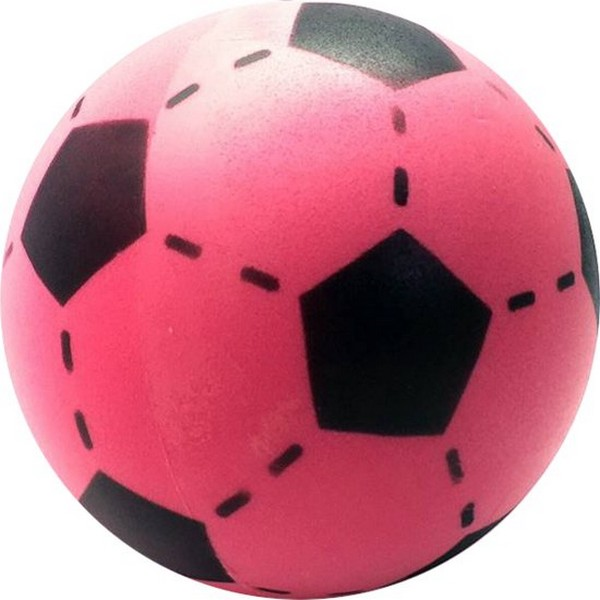 Foam voetbal roze 20 cm.
