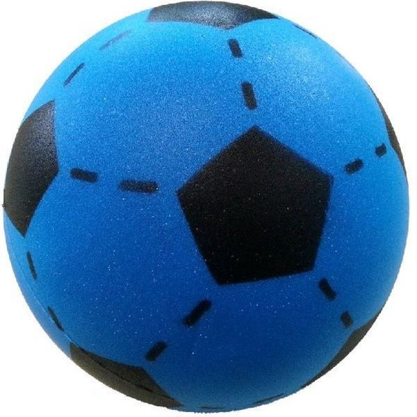 Foam voetbal blauw 20 cm.