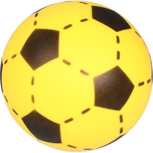 Foam voetbal geel 20 cm.