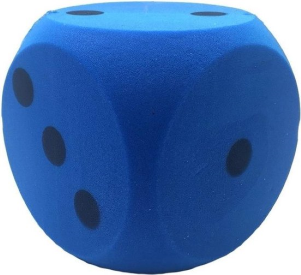 Foam dobbelsteen blauw 16cm
