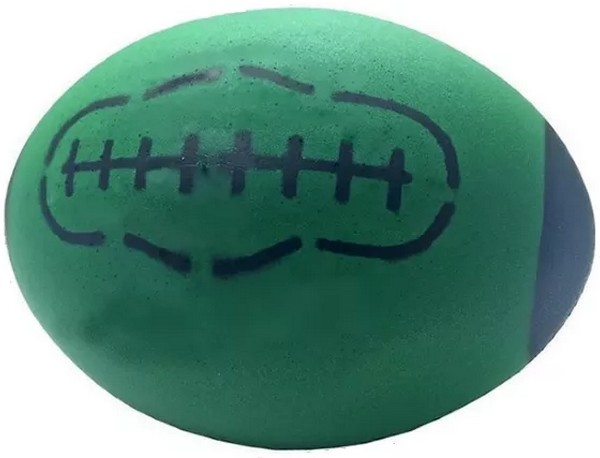 Foam rugby bal groen 24.5*18 cm