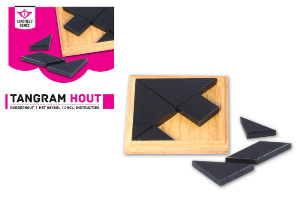 Tangram blank hout in doos 13x13cm340742