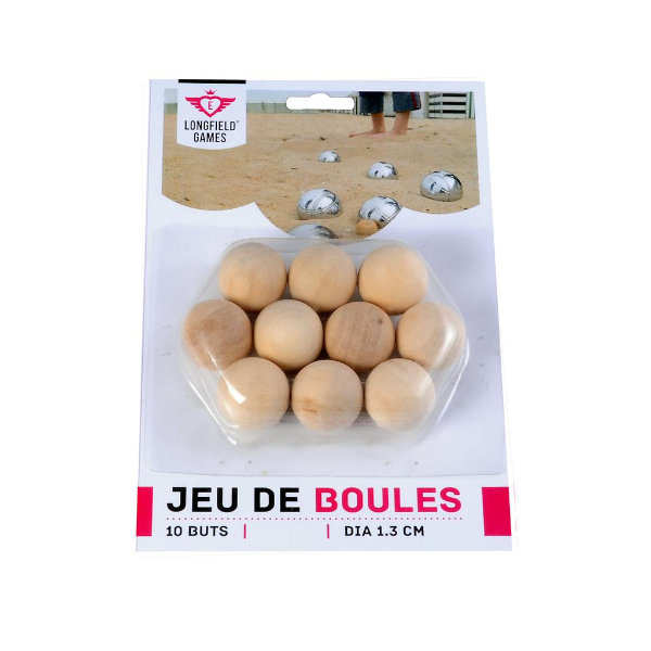10 houten jeu de boules ballen 30 mm