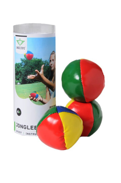 3 Jongleerballen 6,5cm in koker 756000