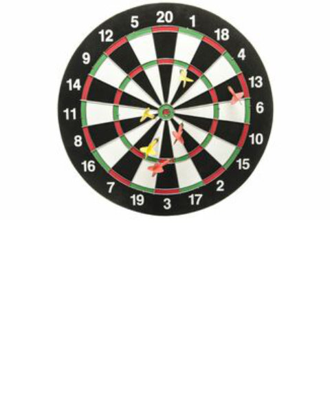 Dartbord 43 cm + 6 darts in blister 5232